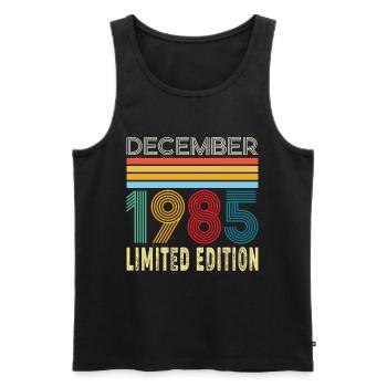 40 Ans 40e Anniversaire Cadeau Né en Décembre 1985 - Débardeur bio Premium Homme - noir - Devant - Michal (187cm)