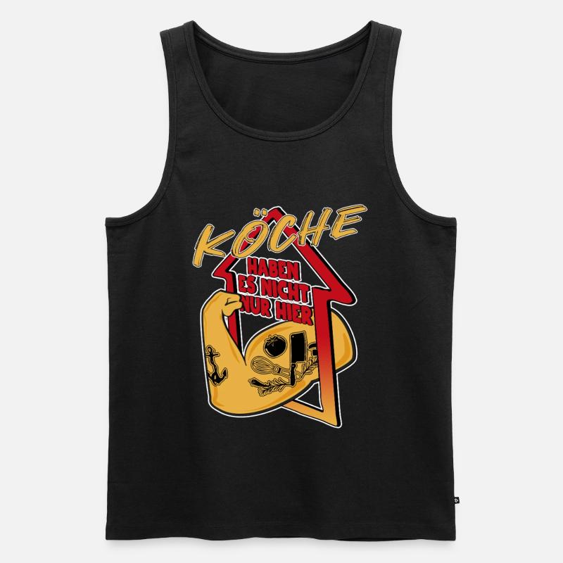 Koch - Männer Premium Bio Tank Top - Schwarz