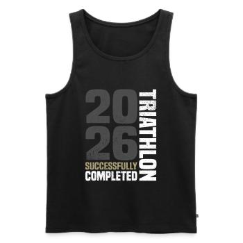 Triathlon 2026 - Débardeur bio Premium Homme - noir - Devant - Michal (187cm)