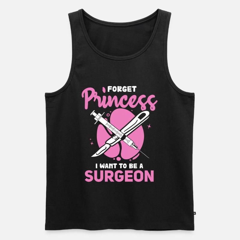 Chirurgenträume statt Prinzessin - Männer Premium Bio Tank Top - Schwarz