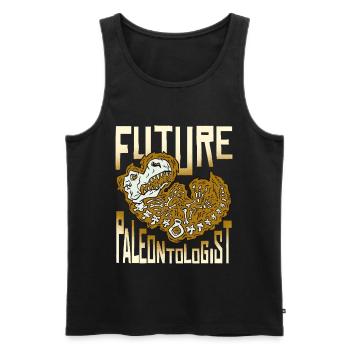 Fossil Heart Paleontology Motif - Men's Premium Organic Tank Top - black - Front - AI Model Male 178 light (178cm)