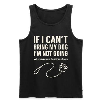 Wenn Ich Meinen Hund Nicht Mitnehmen Kann - Männer Premium Bio Tank Top - Schwarz - Vorne - AI Model Male 178 light (178cm)