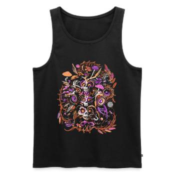 Carnival spirit - Men's Premium Organic Tank Top - black - Front - AI Model Male 178 light (178cm)