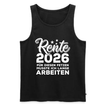 Rente 2026 | de travailler pour ce chiffon pendant longtemps - Débardeur bio Premium Homme - noir - Devant - Michal (187cm)