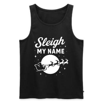 Sleigh My Name Santa Claus Christmas Spirit Fun - Débardeur bio Premium Homme - noir - Devant - Michal (187cm)