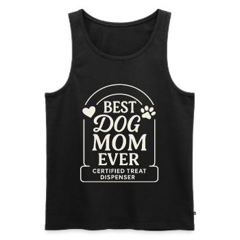 Meilleure maman de chien jamais certifiée - Débardeur bio Premium Homme - noir - Devant - AI Model Male 178 light (178cm)