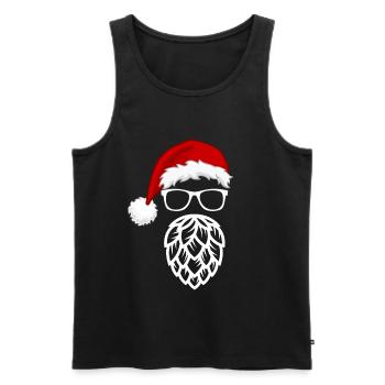 Weihnachtsmann Hopfen Bierliebhaber Christmas Bier - Männer Premium Bio Tank Top - Schwarz - Vorne - Michal (187cm)