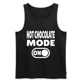 Hot Chocolate Mode ON - Männer Premium Bio Tank Top - Schwarz - Vorne - Michal (187cm)