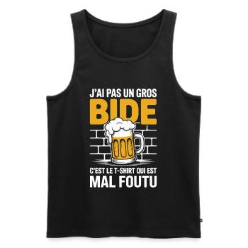 I don't have a big funny design blunder - Men's Premium Organic Tank Top - black - Front - Michal (187cm)