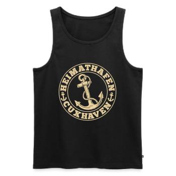 North Sea HOME PORT CUXHAVEN Holiday Funny - Men's Premium Organic Tank Top - black - Front - Michal (187cm)
