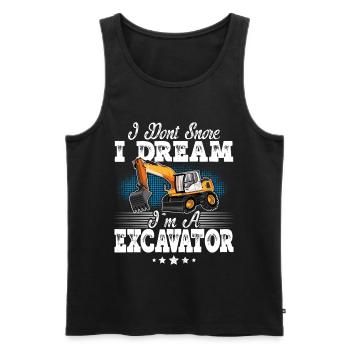 Baggerfahrer - Männer Premium Bio Tank Top - Schwarz - Vorne - AI Model Male 178 light (178cm)