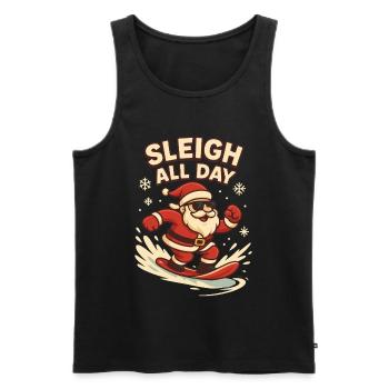 Schlitten-Alltags-Weihnachtsspaß - Männer Premium Bio Tank Top - Schwarz - Vorne - Michal (187cm)