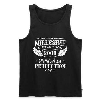 Vintage 2008 Vintage 2008 Geburtstagsgeschenk - Männer Premium Bio Tank Top - Schwarz - Vorne - Michal (187cm)