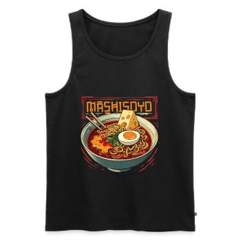 Ramen coréen au fromage - Débardeur bio Premium Homme - noir - Devant - Michal (187cm)