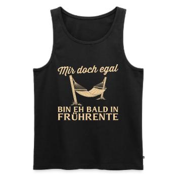 Partial retirement hammock - early retirement soon - Men's Premium Organic Tank Top - black - Front - AI Model Male 178 light (178cm)