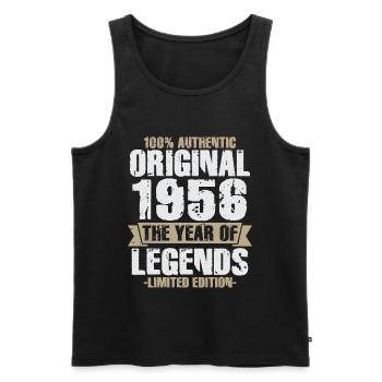 Original 1956 Vintage Vintage Anniversaire Rétro - Débardeur bio Premium Homme - noir - Devant - Michal (187cm)