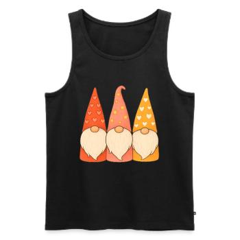 Gnomes Hearts Stars Weihnachtsfeiertag Spaß - Männer Premium Bio Tank Top - Schwarz - Vorne - Michal (187cm)