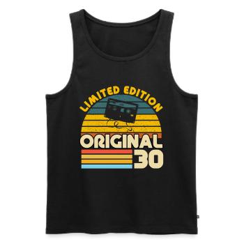 30 Ans Vintage Cadeau Anniversaire Rétro Original - Débardeur bio Premium Homme - noir - Devant - Michal (187cm)