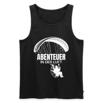 Motorschirm ABENTEUER IN DER LUFT Lustiges - Männer Premium Bio Tank Top - Schwarz - Vorne - Michal (187cm)
