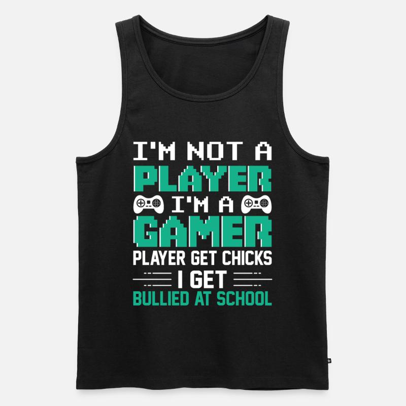 Gaming - Männer Premium Bio Tank Top - Schwarz