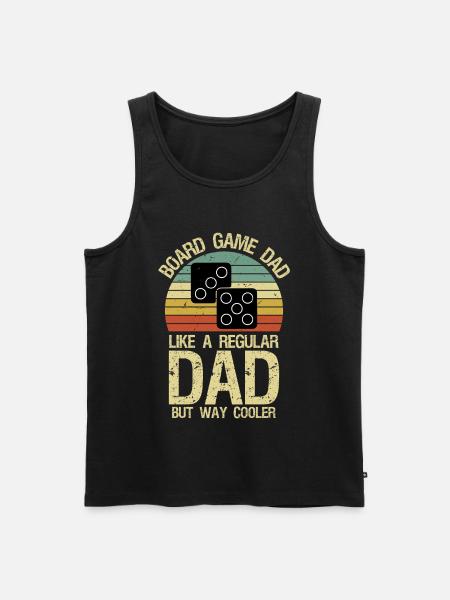board game dad Board gamer father Board games - Men's Premium Organic Tank Top - black