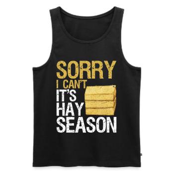 sorry I can't it's hay season - Männer Premium Bio Tank Top - Schwarz - Vorne - AI Model Male 178 light (178cm)