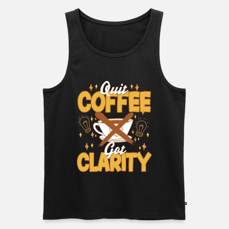 Coffee withdrawal decaffeinated ex-coffee drinker - Men's Premium Organic Tank Top - black