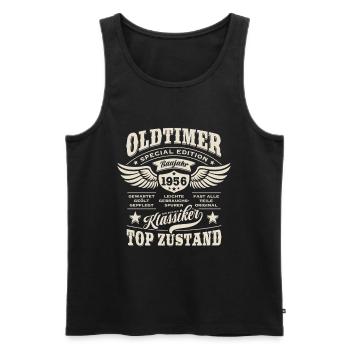 Oldtimer Modell 1956 | Geburtstag Geschenk - Männer Premium Bio Tank Top - Schwarz - Vorne - Michal (187cm)