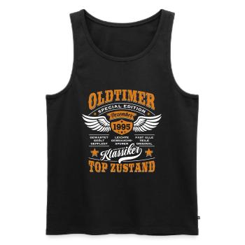 Oldtimer Dezember 1995 | Geburtstag Geschenk - Männer Premium Bio Tank Top - Schwarz - Vorne - Michal (187cm)