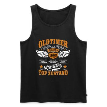 Oldtimer November 1965 | Geburtstag Geschenk - Männer Premium Bio Tank Top - Schwarz - Vorne - Michal (187cm)