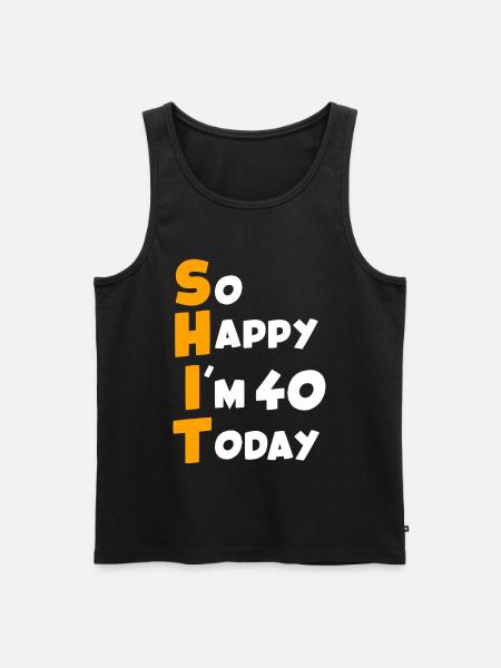 40 Birthday I'm 40 Today - Men's Premium Organic Tank Top - black