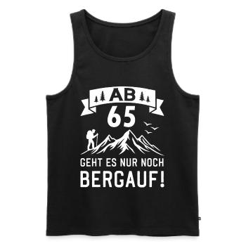 Ab 65 Geht Es Nur noch Bergauf 65 Jahre Geburtstag - Männer Premium Bio Tank Top - Schwarz - Vorne - Michal (187cm)