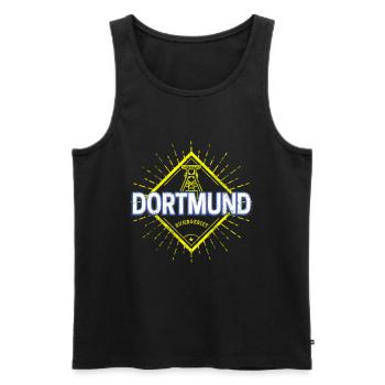 Dortmund Stadt Deutschland Zeche Vintage Souvenir - Männer Premium Bio Tank Top - Schwarz - Vorne - Michal (187cm)