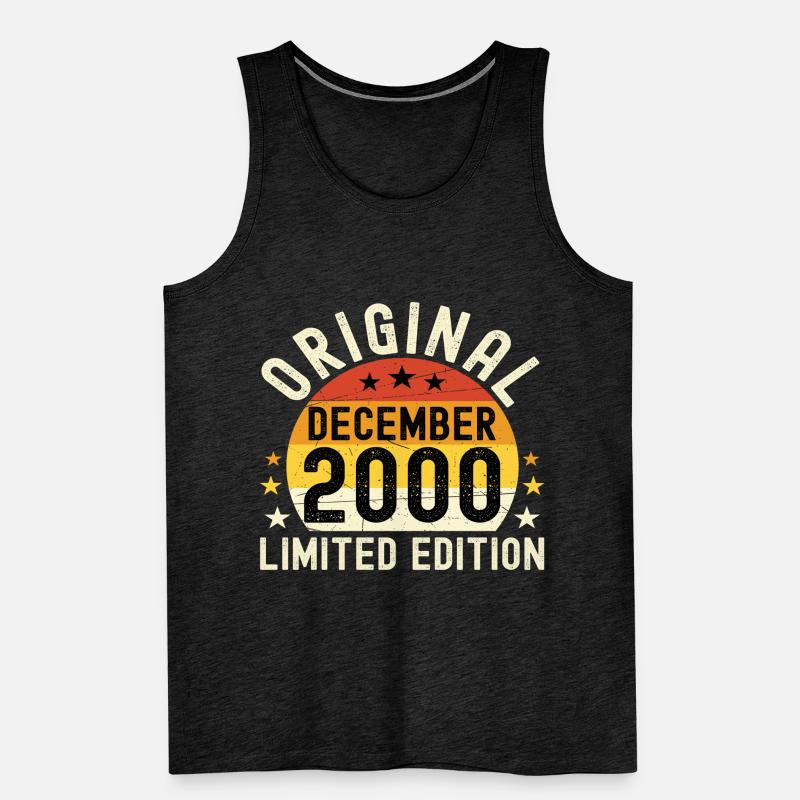 Geburtstag Dezember 2000 Originales Vintage-Geschenk Männer Premium Bio Tank Top