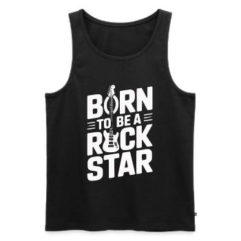 Né pour être un T-shirt Rock Star Cadeau de musique rock - Débardeur bio Premium Homme - noir - Devant - Michal (187cm)