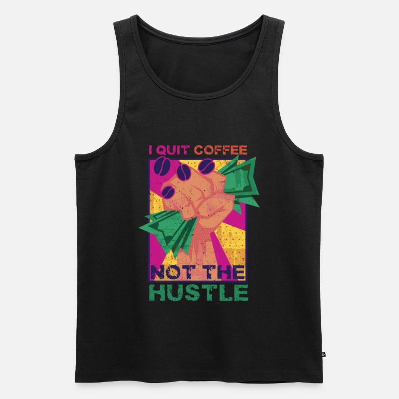 Coffee withdrawal decaffeinated ex-coffee drinker - Men's Premium Organic Tank Top - black