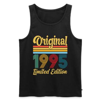Anniversaire 1995 Original Vintage Rétro Cadeau - Débardeur bio Premium Homme - noir - Devant - Michal (187cm)