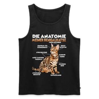 Bengalkatze Geschenk für Katzenfan Katzenmama - Männer Premium Bio Tank Top - Schwarz - Vorne - AI Model Male 178 light (178cm)