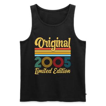 2005 Birthday Original Vintage Retro Gift - Men's Premium Organic Tank Top - black - Front - AI Model Male 178 light (178cm)