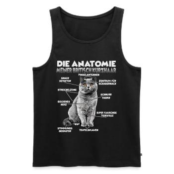Britisch Kurzhaar Geschenk für Katzenliebhaber - Männer Premium Bio Tank Top - Schwarz - Vorne - AI Model Male 178 light (178cm)