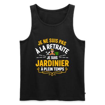Gärtner Ruhestand Passion Gartengeschenk Lustig - Männer Premium Bio Tank Top - Schwarz - Vorne - AI Model Male 178 light (178cm)