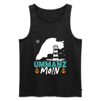 Ostsee Urlaub UMMANZ MOIN Lustiges - Männer Premium Bio Tank Top - Schwarz - Vorne - AI Model Male 178 light (178cm)
