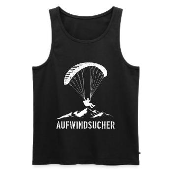 Paraglider UPWIND SEEKER Fun - Men's Premium Organic Tank Top - black - Front - AI Model Male 178 light (178cm)