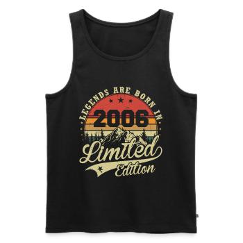 Legenden werden geboren 2006 Geburtstagsgeschenk - Männer Premium Bio Tank Top - Schwarz - Vorne - AI Model Male 178 light (178cm)