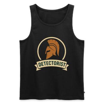 Detectorist Metal Detecting design Treasure Hunter - Men's Premium Organic Tank Top - black - Front - Michal (187cm)