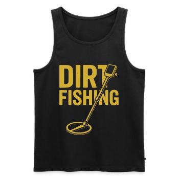 Abenteuer zur Metallerkennung mit Dirt Angeln - Männer Premium Bio Tank Top - Schwarz - Vorne - Michal (187cm)