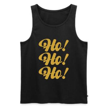 Ho Ho Ho - Cadeau Père Noël Joyeux Noël Drôle Xmas - Débardeur bio Premium Homme - noir - Devant - Michal (187cm)