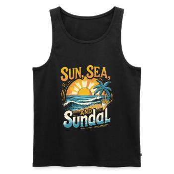 Tamil Tamilisch Sri Lanka Sun Sea And Sundal - Männer Premium Bio Tank Top - Schwarz - Vorne - Michal (187cm)