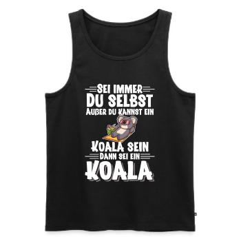 Koala - Men's Premium Organic Tank Top - black - Front - Michal (187cm)