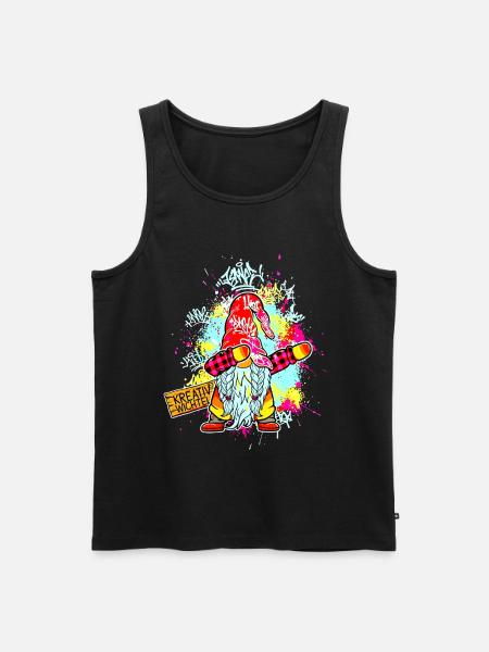 CREATIVE GNOME Dab Graffiti Artist XMas - Men's Premium Organic Tank Top - black